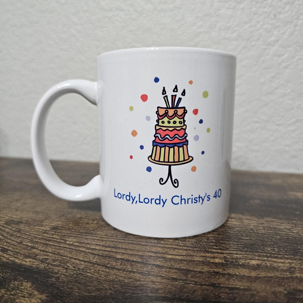 Birthday Cake Design Personalized Mug Christy's 40